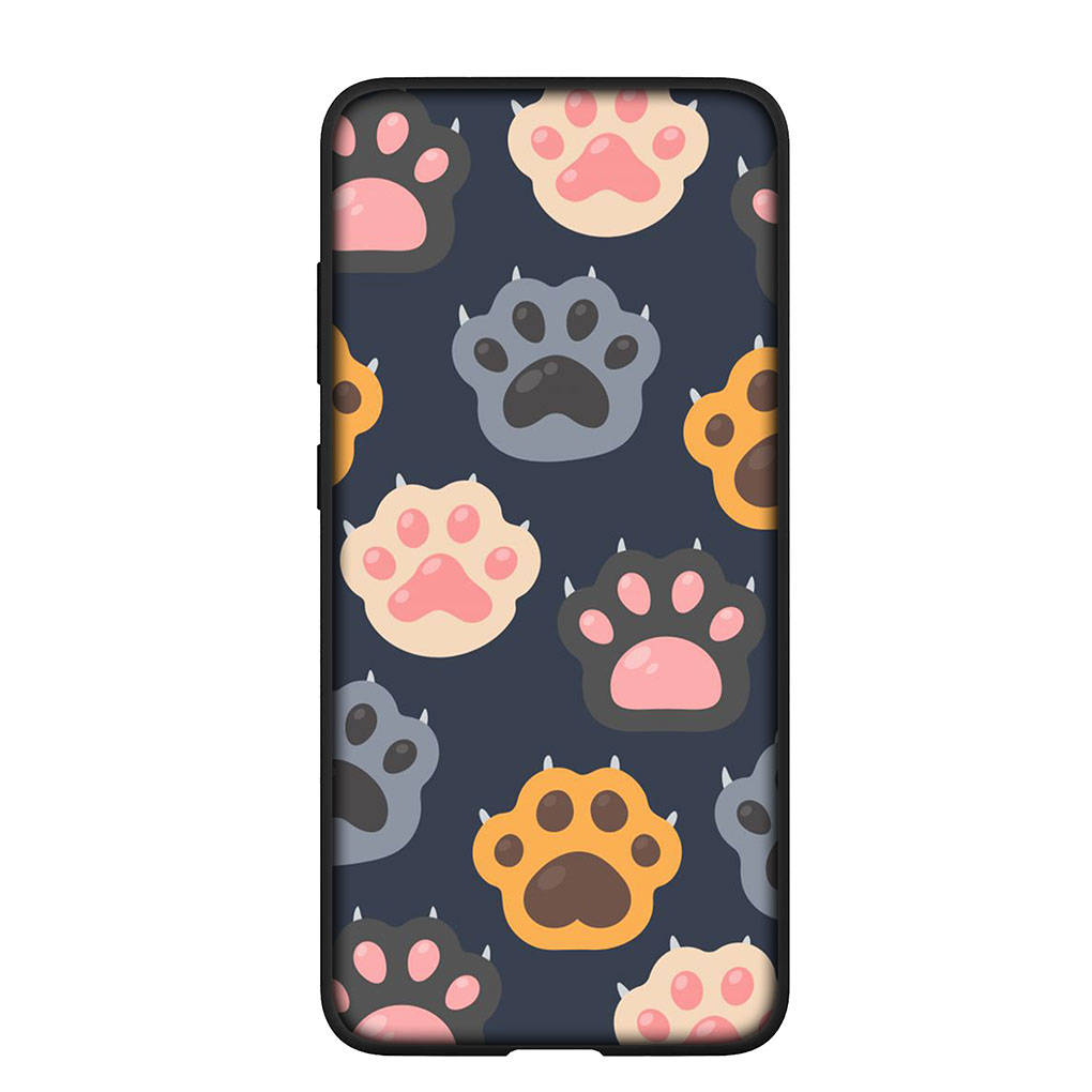 Phone Case for Samsung Galaxy S24 S23 iPhone 15 14 Xiaomi Redmi Note 13 12 11 8 10 9 Pro Max Plus X XR OPPO A15 Huawei Cute Dog Paw Cat Cover