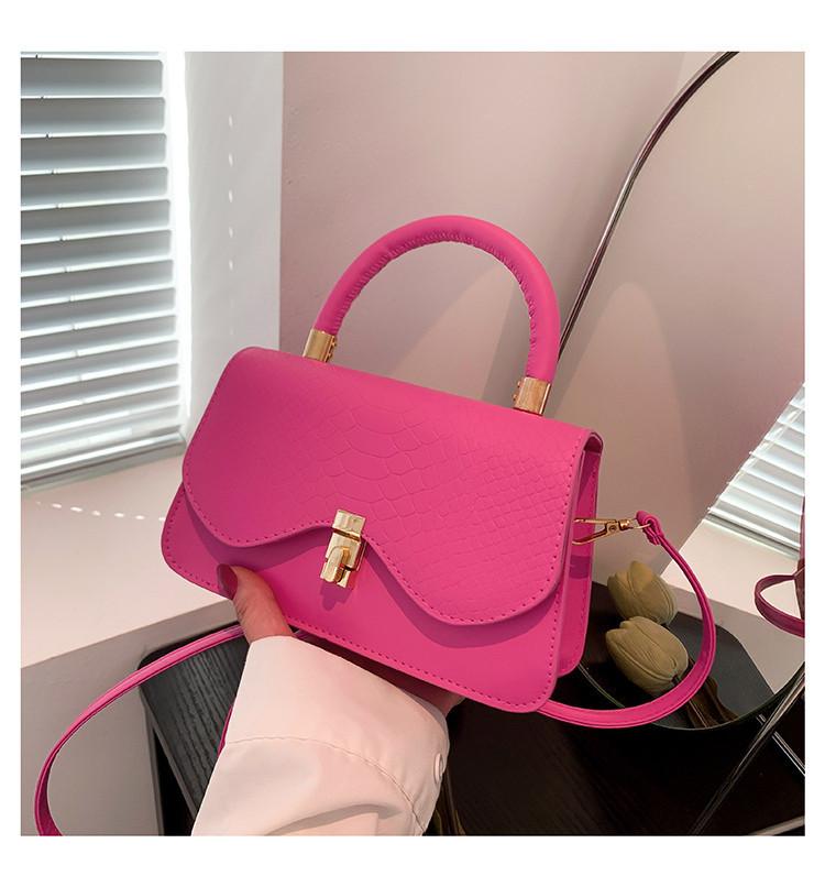 Stylish Retro Small Square Bag Women s Shoulder Crossbody Bag Casual Handbag розовый