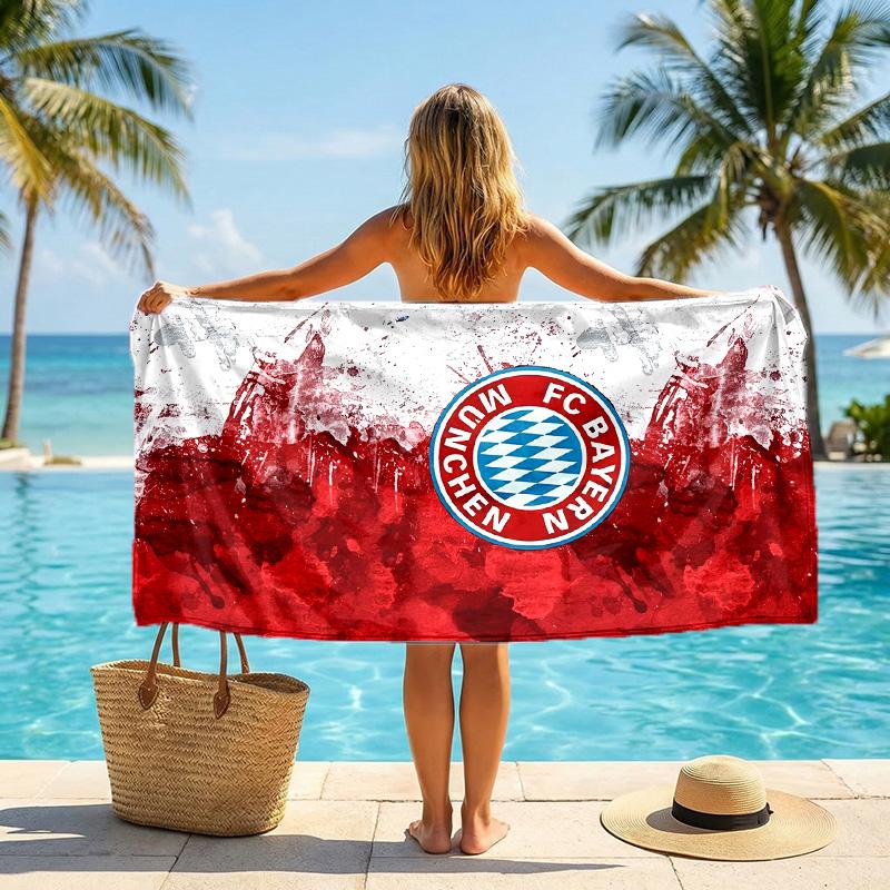 Prosop de Plajă Bayern München Microfibră Moale Prosop de Vară Uscare Rapidă Prosop Absorbant pentru Plajă Piscină Călătorie