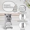 Handmade Positive Hippo Doll With Card Home Decoration Knitting Crochet Hippo Doll Ornament Room Decor Christmas Party Gifts