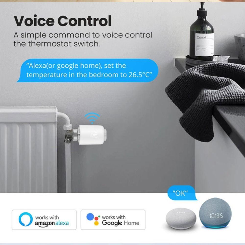 Customizable Schedule Thermostatic Radiator Valve Smart TRV Thermostatic Valve  Smart Home