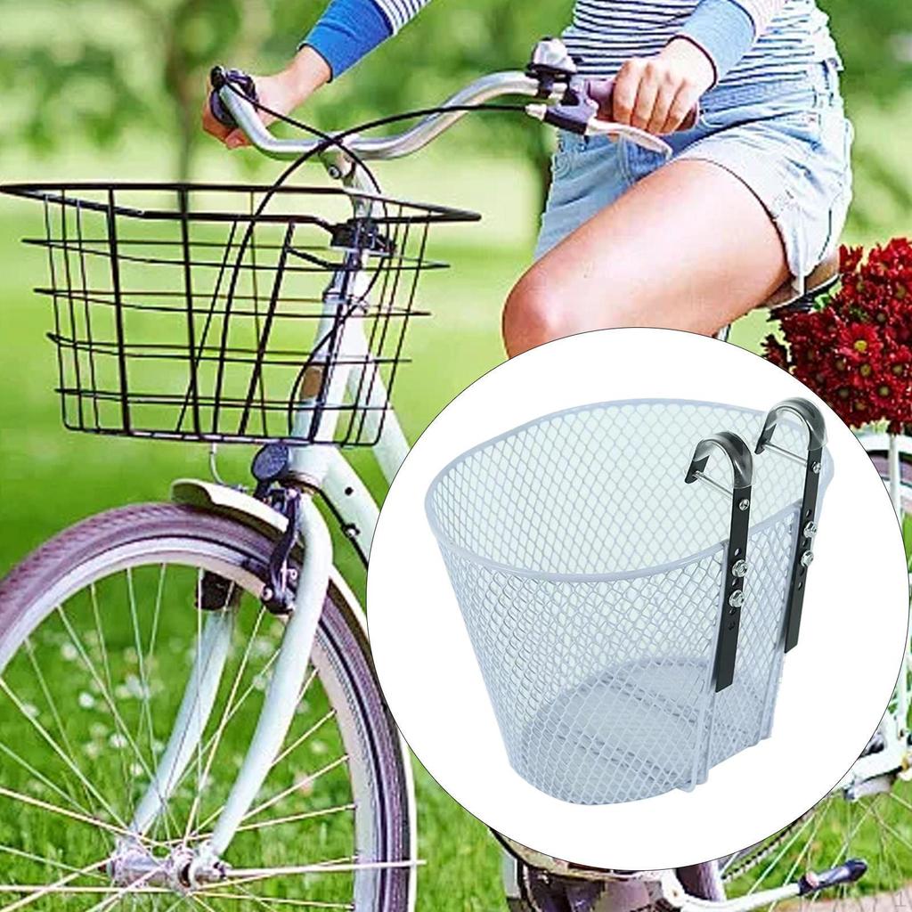 Koszyk Rowerowy Przedni Kierownica dla Dzieci Dorosłych z Regulowanymi Haczykami Jazda na Rowerze