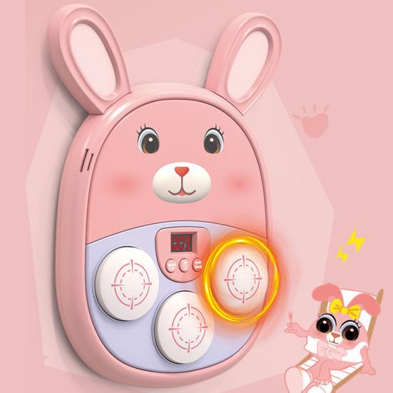 Music Boxing Machine for Kids Teens Adults Cartoon Wall-Mounted Trainer Equipment with LED Electronic Focus Training Target 3 Game Modes Boxing Music