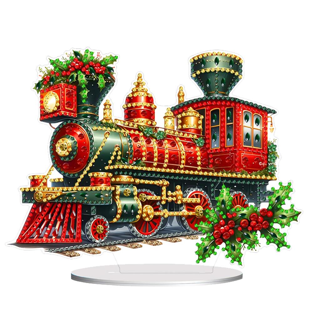 Christmas Snowman Diamond Painting Tabletop Ornaments Kit Acrylic Table Top Diamond Painting Ornament Kits Bedroom Table Decor
