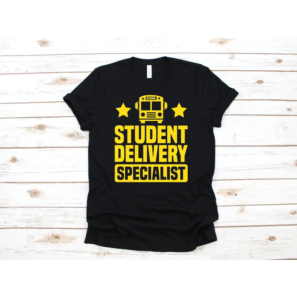 School Bus Driver Funny Student Delivery T Shirt SweaT Long Sleeve Child Apparel vintage Washed Stretched