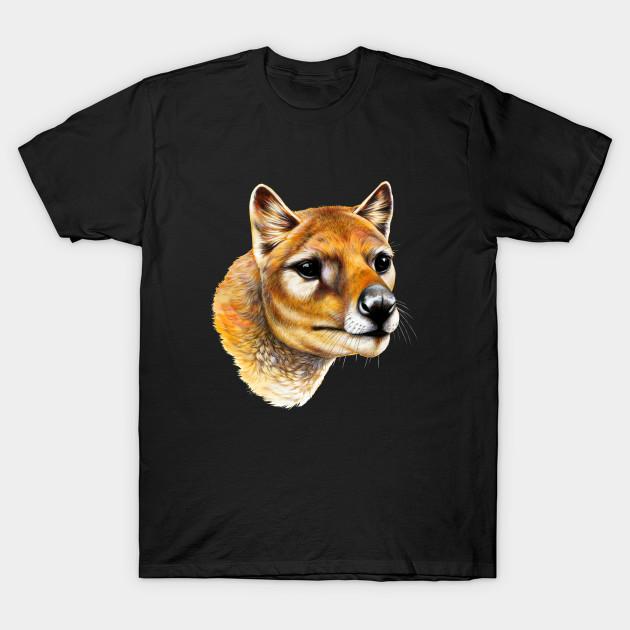 Men Black Print T-shirt Tasmanian Tiger (Thylacine) Portrait No-Cut Transfer Paper Print Cotton Tshirt 3XL чёрный