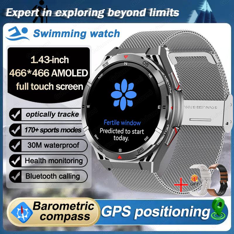 2025 Nou Ceas Smart GPS Bărbați Apel Bluetooth 100+ Sport GPS Urmărire Ceasuri Asistent Vocal Impermeabil Ceas Inteligent Pentru Android IOS