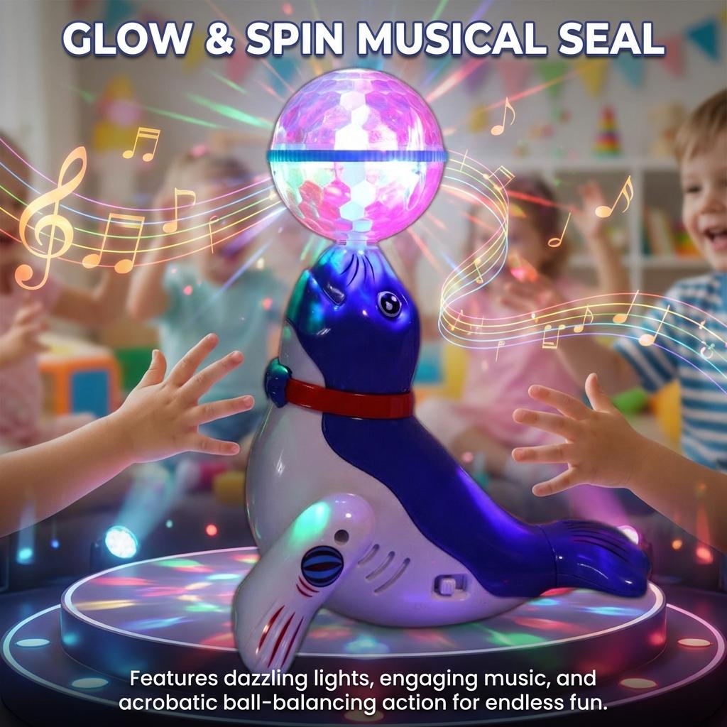Electric Seal Toy for Kids with LED Lights Music and Acrobatic Performance
