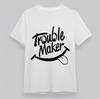 Men's Oversize Classic T-Shirt Playful Trouble Maker With Tongue Emoji Soft Tee