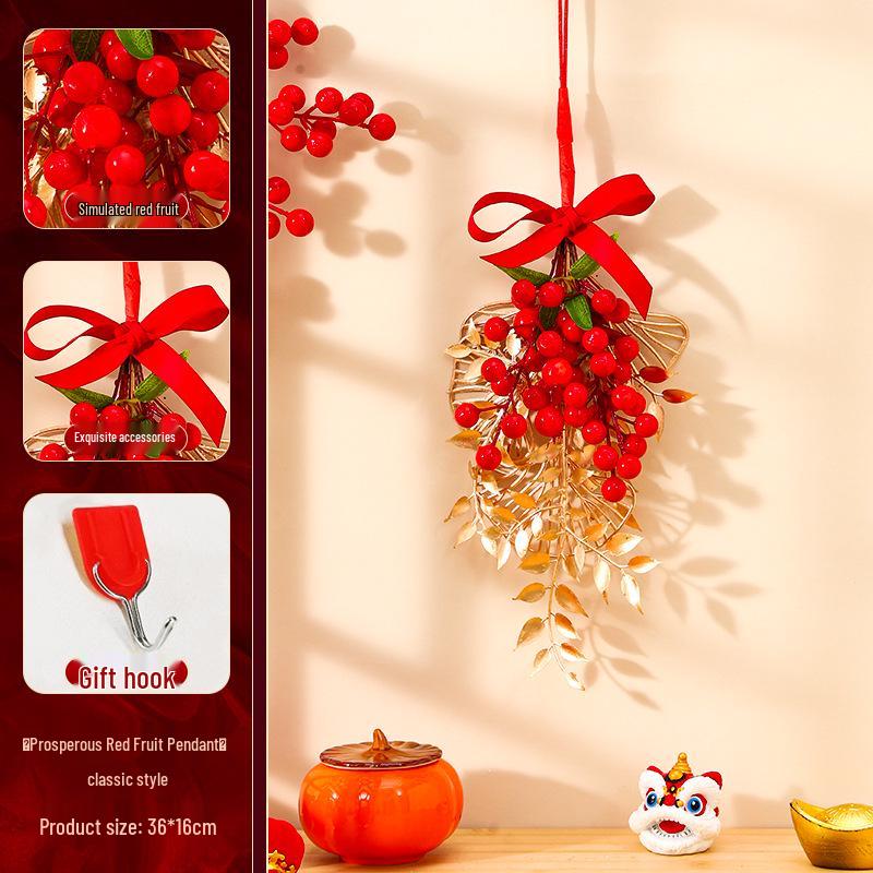 Housewarming Door Hanging: New Home Fortune Fruit String for Indoor Living Room Decor, Adds Birthday Atmosphere