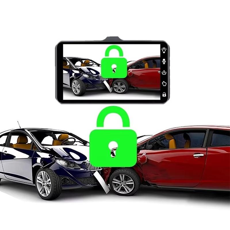 2025 Nowy HD 1080P 4" Ekran dotykowy IPS Dash Cam Przednia i tylna kamera SAMOCHODOWY DVR Pojazd Czarna skrzynka Wizja nocna Kierowca Wideorejestrator