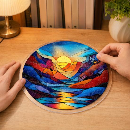 Window Decoration Puzzle Acrylic Suncatcher Colorful Hanging