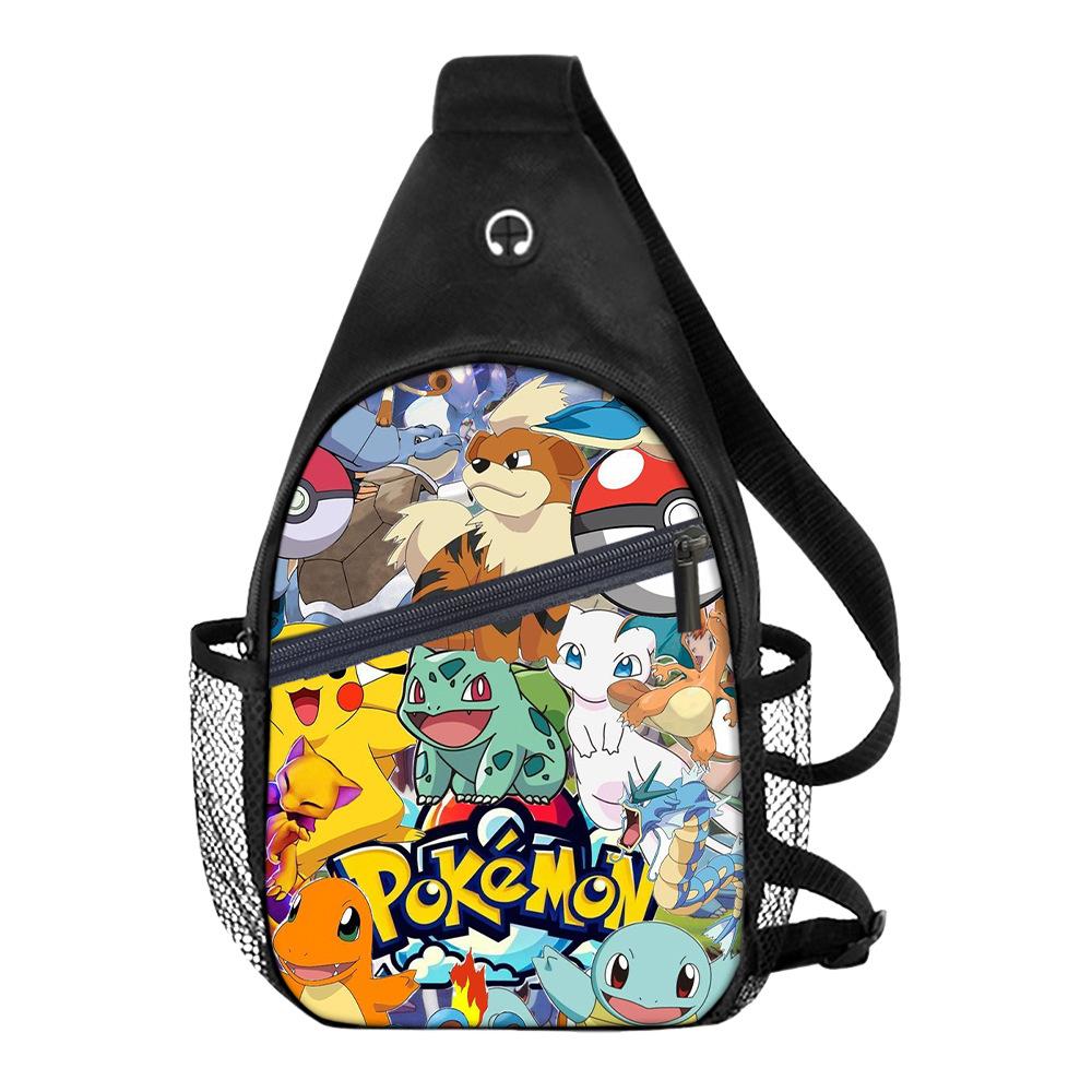 Breast Bag Men'S And Women'S Sports Travel Versatile Casual Shoulder Bag Multifunctional Messenger Bag Cartoon