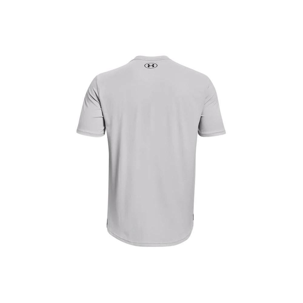 Under Armour Rush Energy Letter Logo Print Sports Crew Neck Short Sleeve T-Shirt Men T-Shirt Gray 1366138-014
