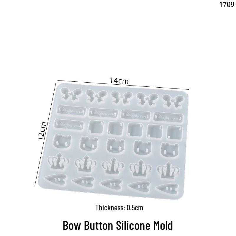 Poppy Silicone Molds for DIY Resin Crafts - Flowers, Fruits, Animals, Crown, Bow Knot, Buttons