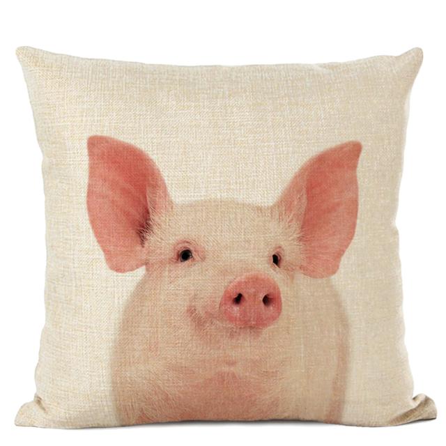 Cute Baby Animals Cushion Cover Home Decor Bunny Donkey Fox Decorative Pillows Pillow Case Baby Room Decoration