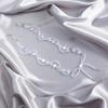 Delicate Chic Collarbone Chain Beautiful Beaded Necklace with Bowknot Pendant