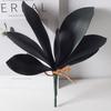 1Pc Artificial Plants DIY PU Flowers Phalaenopsis Leaf Black Floral Decoration Orchid Leaves Real Touch