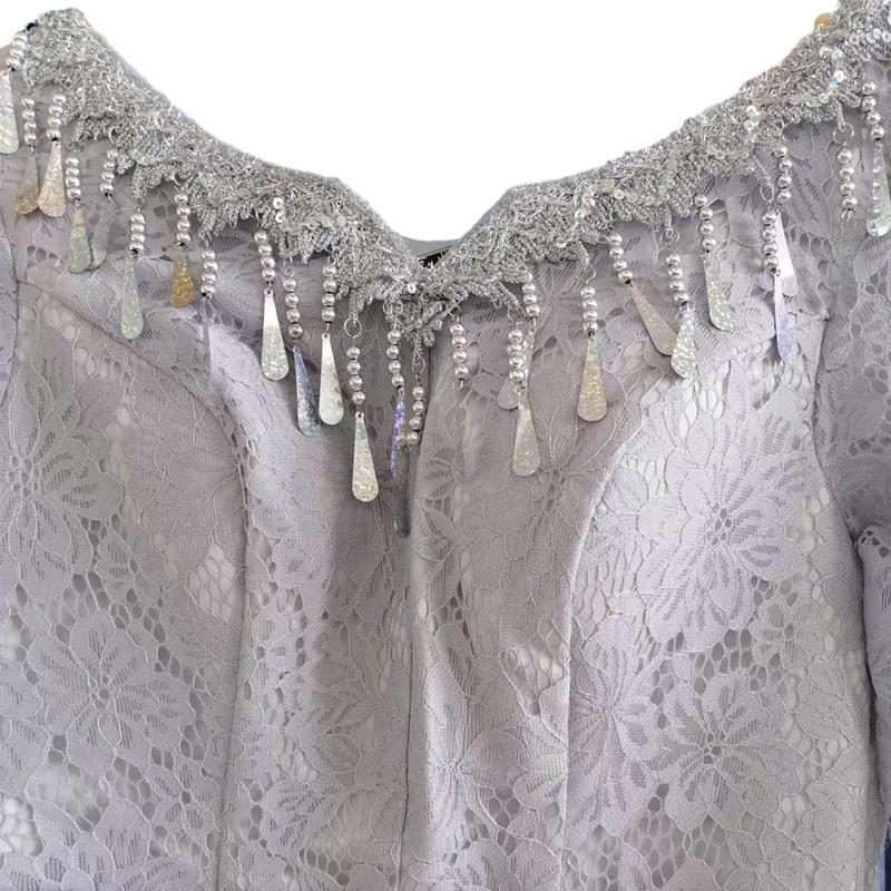 1M Fringe Tassel Lace Gold Silver Laser Sequins Ribbon Wedding Party Dancing Dress Decoration Pendant Sewing Fabric Accessories