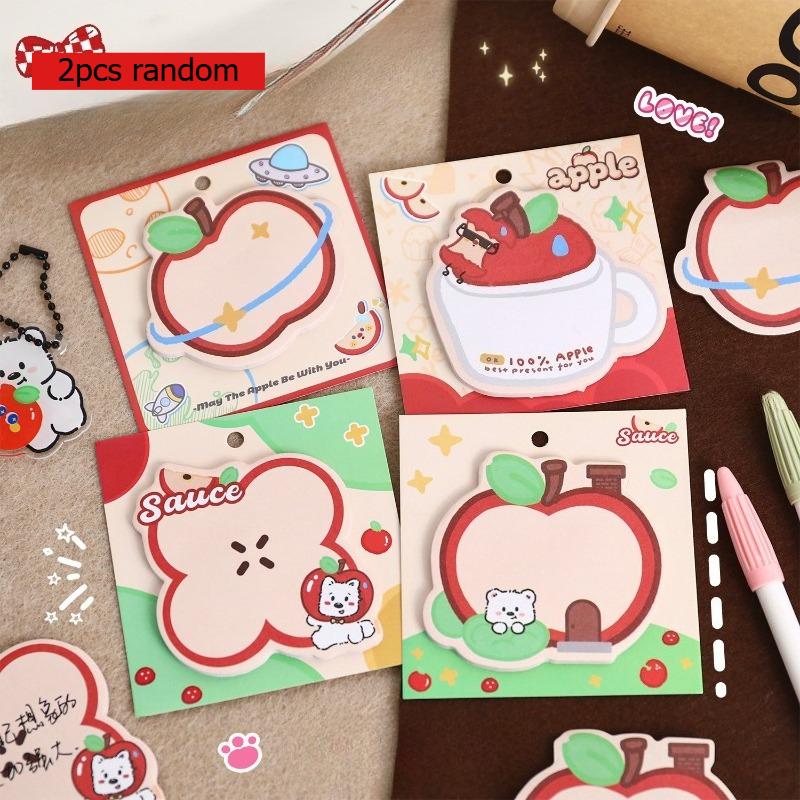 

Apple Sticky Note Cute Creative Message Office School Supplies Memo Pad N Times Reminder Sticker Kawaii Stationery Gift Lovely