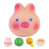 1/2Pcs Stress Relief Yolk Fidget Toy Cartoon Pig Bunny Watermelon Double-yolked Egg Squeeze Sensory Toy Hand Exercise Relaxation Stress Ball