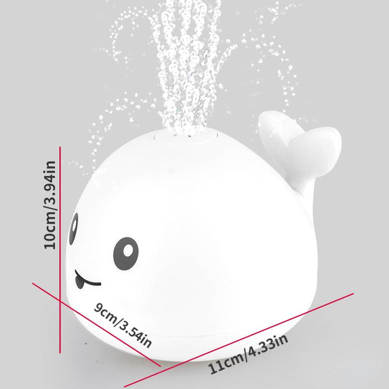 1pc Baby Bath Toys, Whale Induction Squirt Toy LED Light Up Bath Toys, Bathtub Shower Toys for Baby Toddlers Pool Fountain Toy