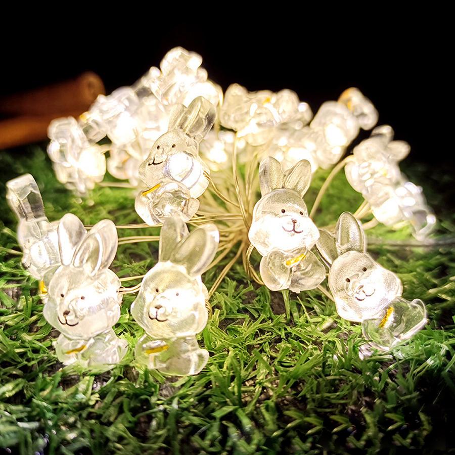 

LED Carrot Rabbit Shaped Revival Festival Decorative Light String Easter Copper Wire Lamp Decorative Colorful Light 1m 10led-battery