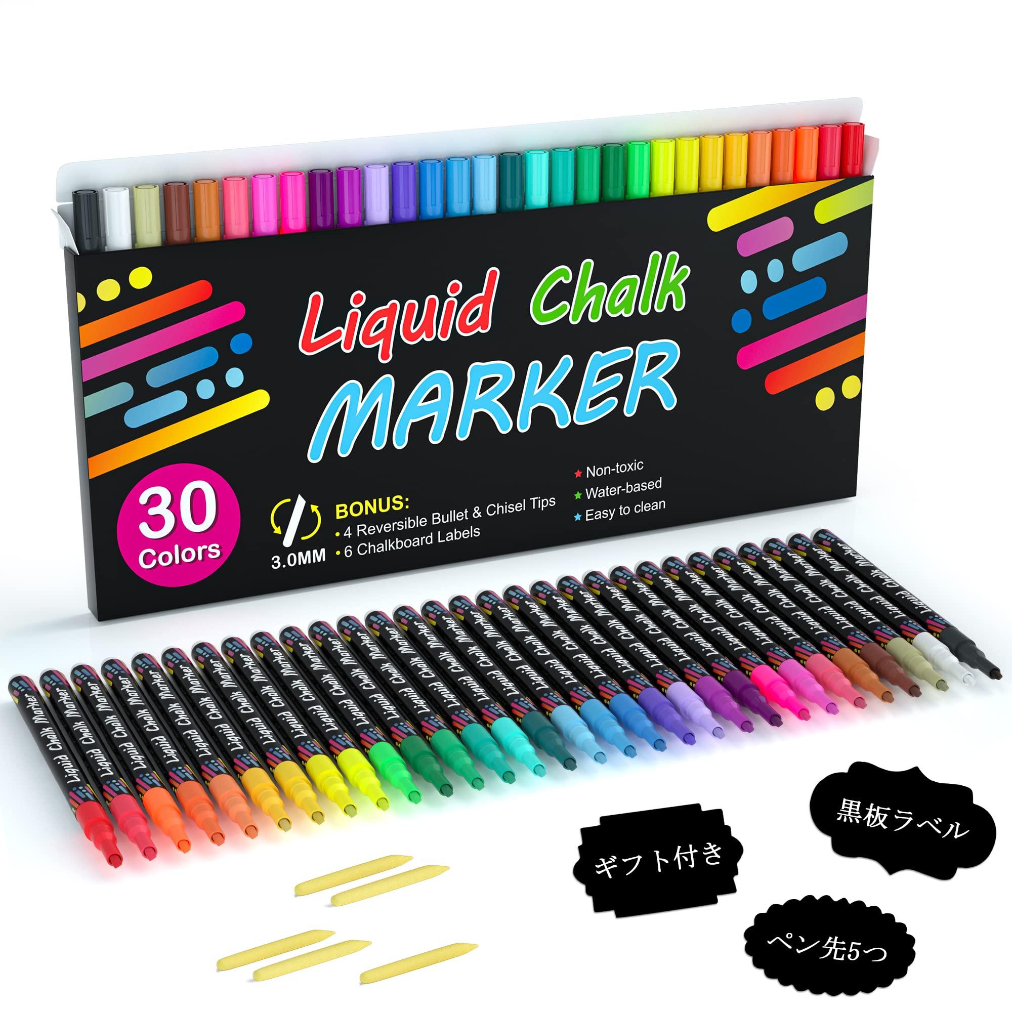 

Shuttle Art Chalk Set of 30 Blackboard Liquid Chalk inches Erasable with Pen Tip and Adhesive for Menu Adults Markers, Colors, Markers, Pens,