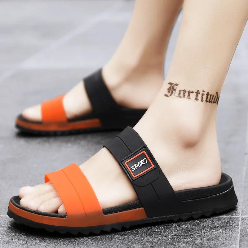 Fashion Men Rubber Beach Slippers Slides Summer Shoes Outdoor Slipper Slipers Garden Pool Chinelo Slide Masculino Badslippers Badeschuhe