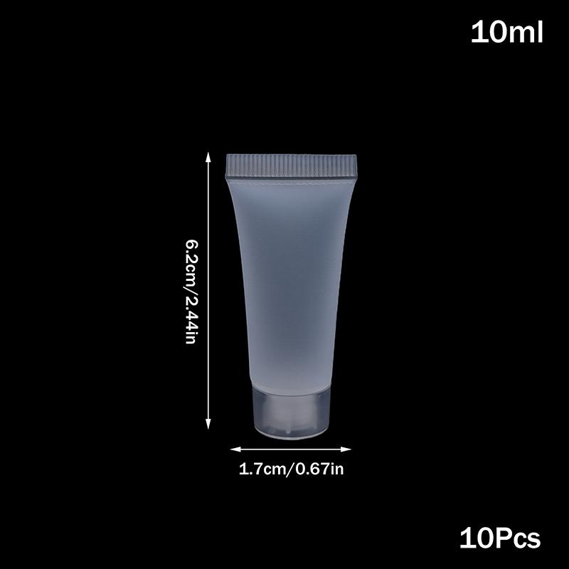 10Pcs Squeeze Lotion Container Refillable Bottle Travel Pack Empty Matte Clear Tube Cosmetic Cream Lotion Shampoo Bath Dispenser
