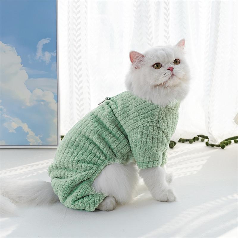 

Warm Fleece Dog Pajamas Overalls for Dogs Four Legged Jumpsuit Clothes for Small Medium Dogs Puppy Onesie Sleepingwear L зелёный