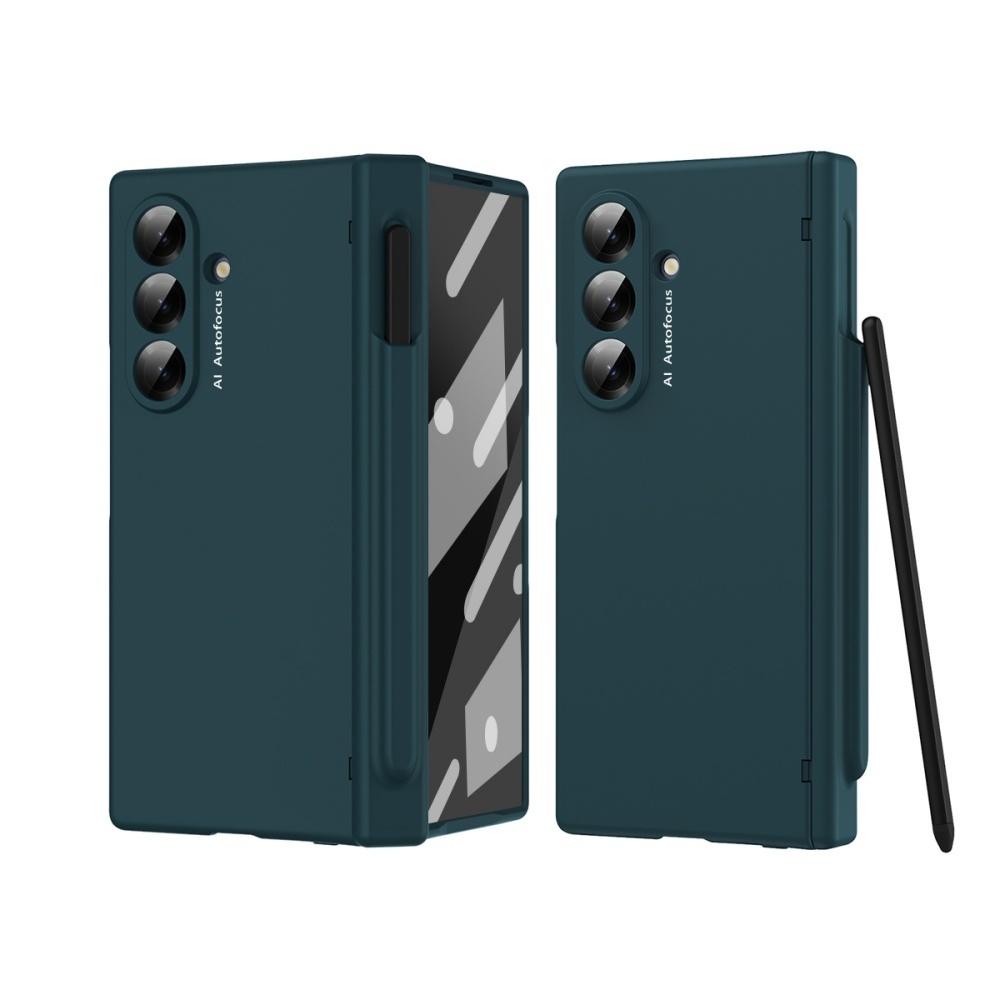 Matte Candy Color With Pen Slot Case for Samsung Galaxy Z Fold 7 6 4 3 Fold7 Screen Protector Film Hard PC Shockproof Cover