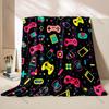 Video Game Element Controller Pattern Blanket Warm Soft for Sofa Bed Home Travel Camping Blanket All Seasons Luxury Gifts