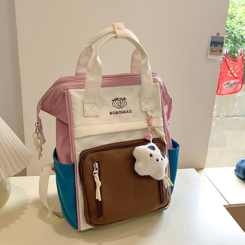 Handbag Children's Elementary School Students Girls Junior High School Students High Value Splicing Backpack
