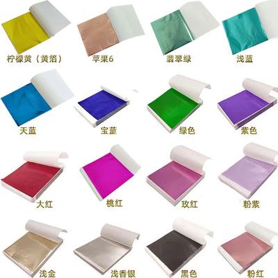 100 szt. 9 cm Pakowane indywidualnie Imitacja Złota Srebra Liście Folia Papierki do Rękodzieła Żywica Epoksydowa Artystyczne Zdobienie Paznokci Tworzenie Biżuterii