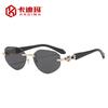 European and American frameless trimmed fashion polygon women's sunglasses personalized sunglasses street photography travel sunglasses