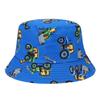 Cappello a Secchiello Cartone Animato Trattore Bambini Estate Traspirante Cappello da Sole all'Aperto Cappelli da Spiaggia per Ragazzi Ragazze