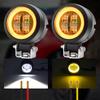 LED fog lamp for motorcycles with squid ring, 2 lights,