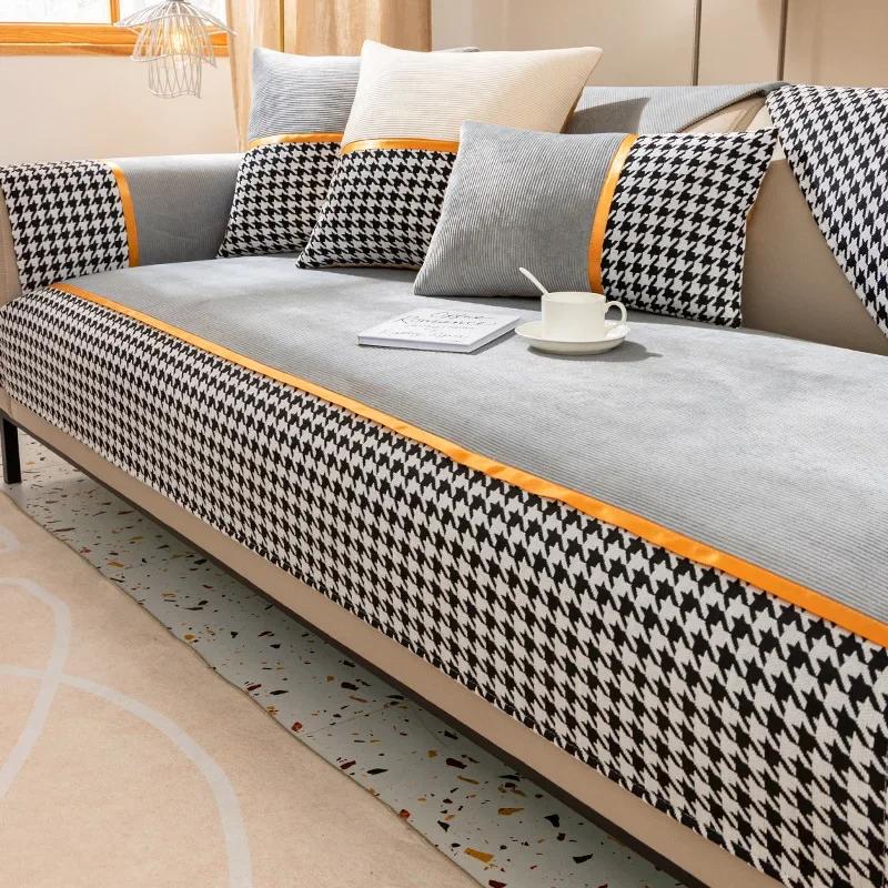 

Подушка для дивана из шенилла, всесезонная, универсальная, сетка для сиденья «Тысяча птиц», простая и современная, нескользящая, все включено и 70x70