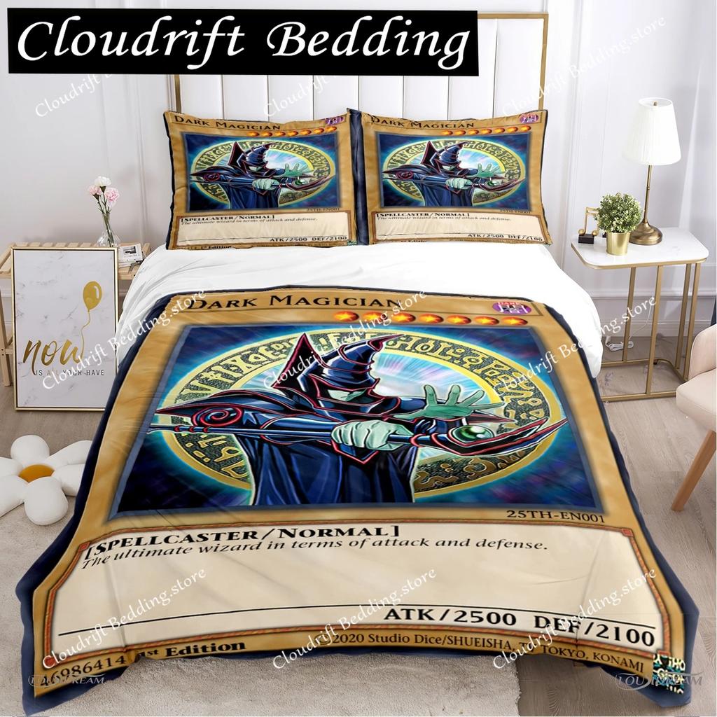 Cartoon Dark Magician Duvet Cover Comforter Fear Bedding set Soft Quilt Cover and Pillowcases for Teens SingleDoubleQueenKing