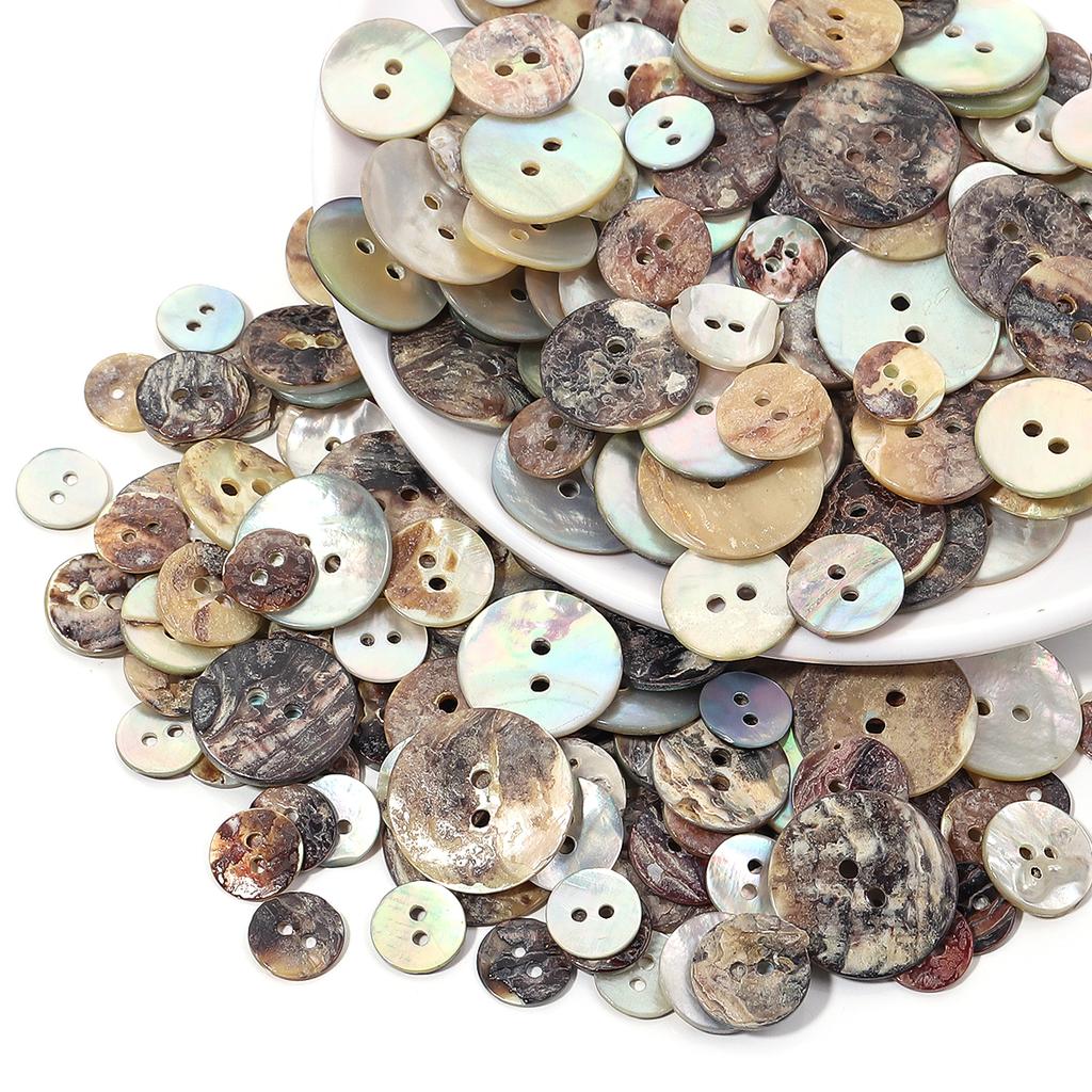 10-20 Pezzi Bottoni Naturali in Conchiglia da Cucito 10-20mm Colore Giappone Rotondo Conchiglia 2 Fori Bottone Per Accessori da Cucito Artigianato Fai da Te Abbigliamento