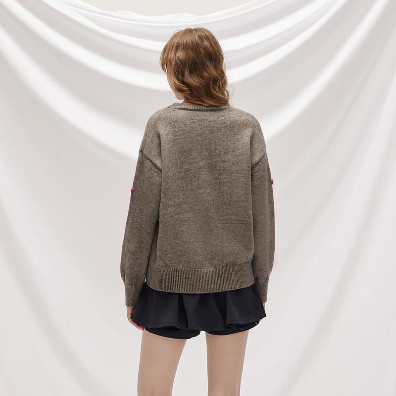 UNIFREE Korean Style Jacquard Knit Pullover Sweater