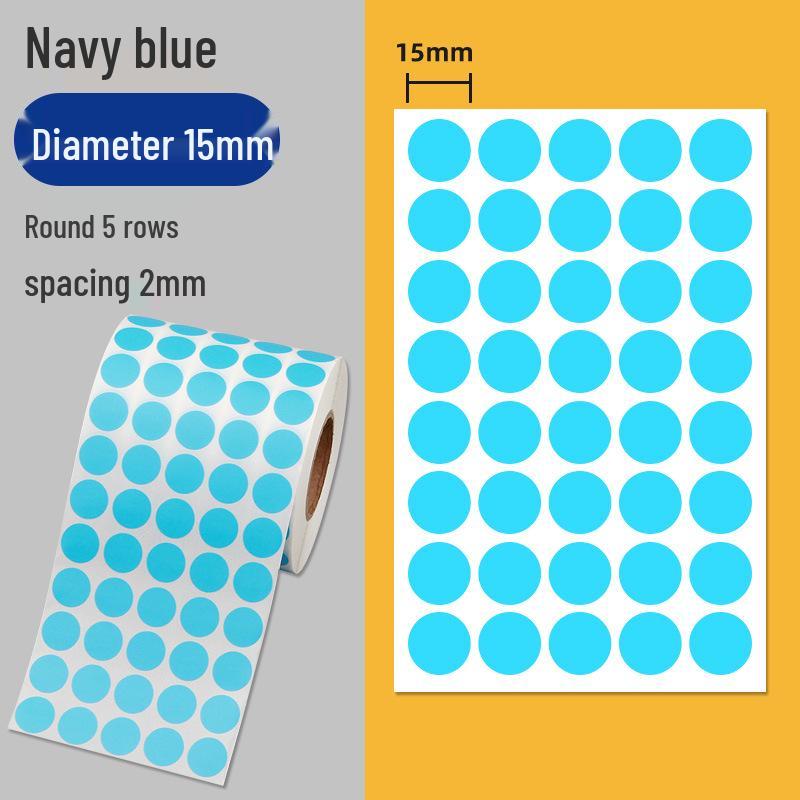 

Папір для самоклеючих етикеток зі штрих-кодом з кольоровим покриттям - Круглі наліпки різних розмірів