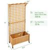 72 H Horticulture Garden Planter with Trellis for Vine Climbing Plants Outdoor Raised Garden Bed Planter Box with Drainage Hole