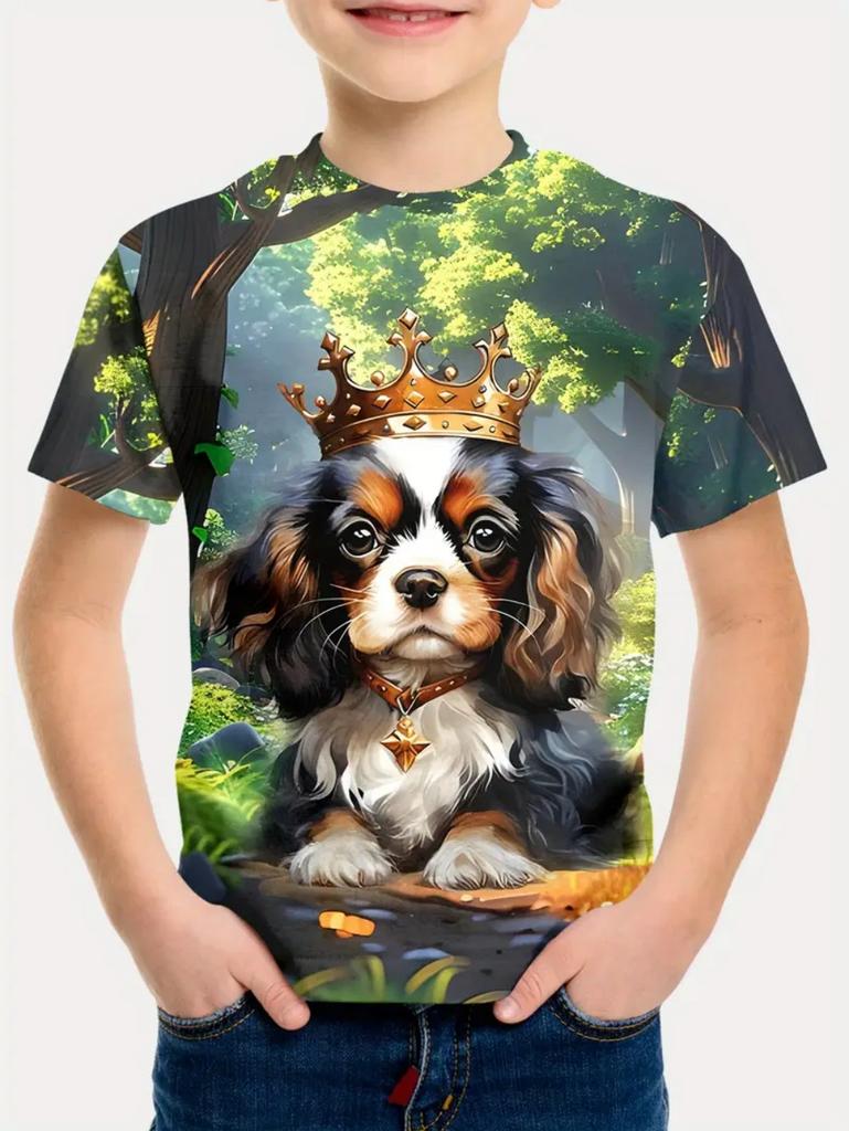 Funny Dogs Children's Clothing 3D Print T-Shirts Cute Graphic Boy Child Short Sleeve Tee Casual Street Summer Tees Girl Clothes