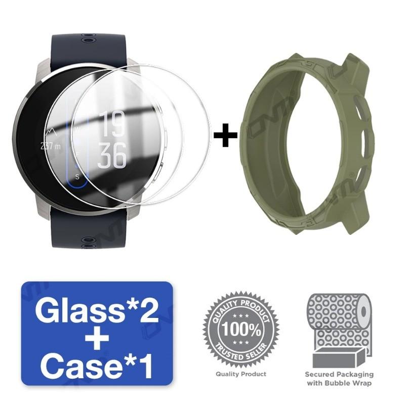 2-IN-1 Case + Screen Protector for Suunto 9 Peak / 9 Peak Pro Smart Watch Tempered Glass Protective Armor Case Cover Accessories