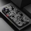 Matte Phone Cover Case for iPhone 14 12 11 X 15 Plus 13 Mini 16 Pro Max XR Cool Anime Characters