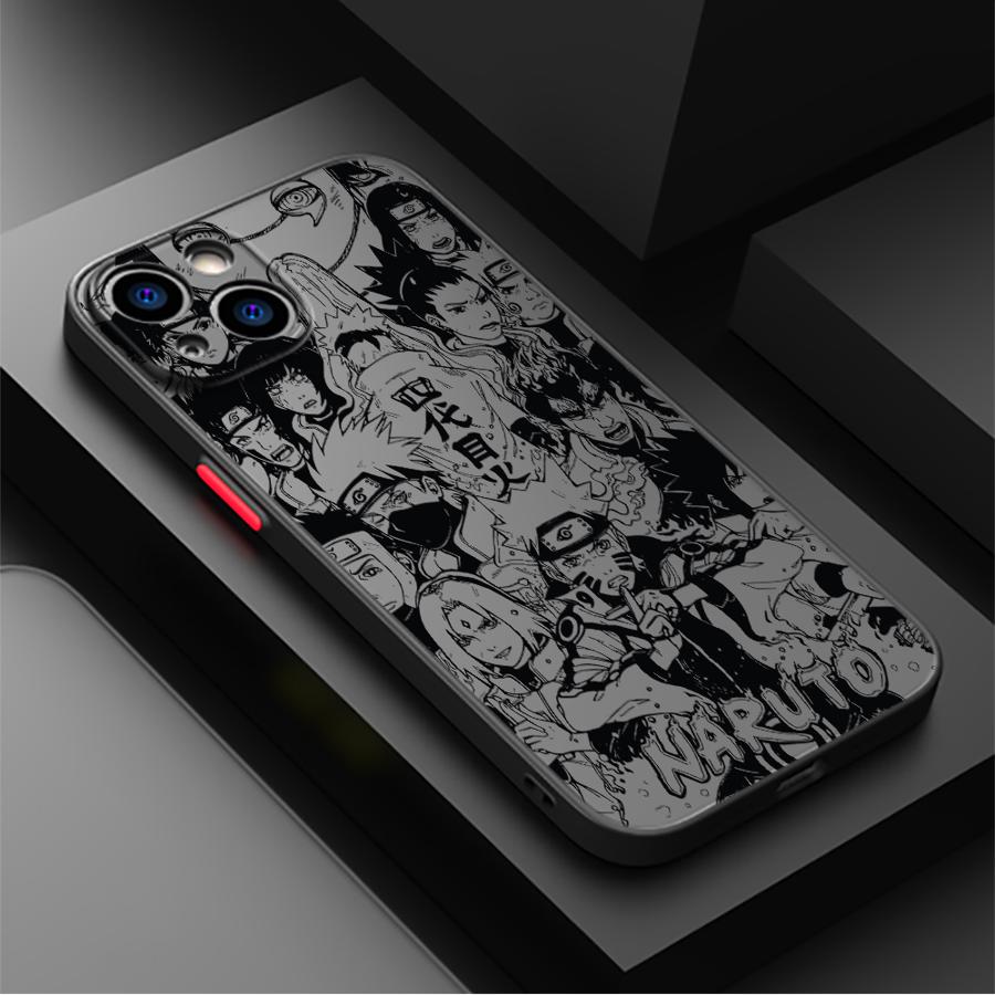 Matte Phone Cover Case for iPhone 14 12 11 X 15 Plus 13 Mini 16 Pro Max XR Cool Anime Characters