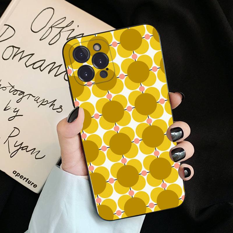 Multi Stem Orla Kiely Folio Phone Case For iPhone 6 7 8 Plus 11 12 13 14 Pro SE 2020 MAX Mini X XS XR Back Funda Cover