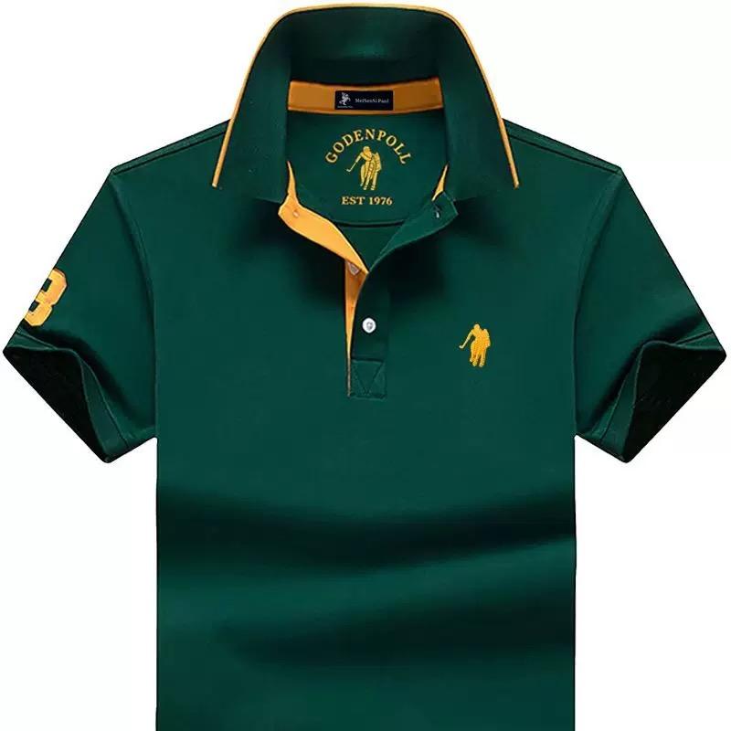 

Мужские поло TrendHub Высокое качество Короткий рукав Однотонные Отложной воротник Хлопок Мужские футболки S